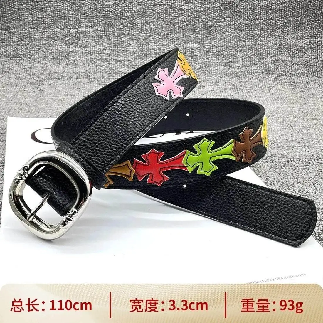 Elliptical Needle Buckle 110cm Colorful Cross Belt