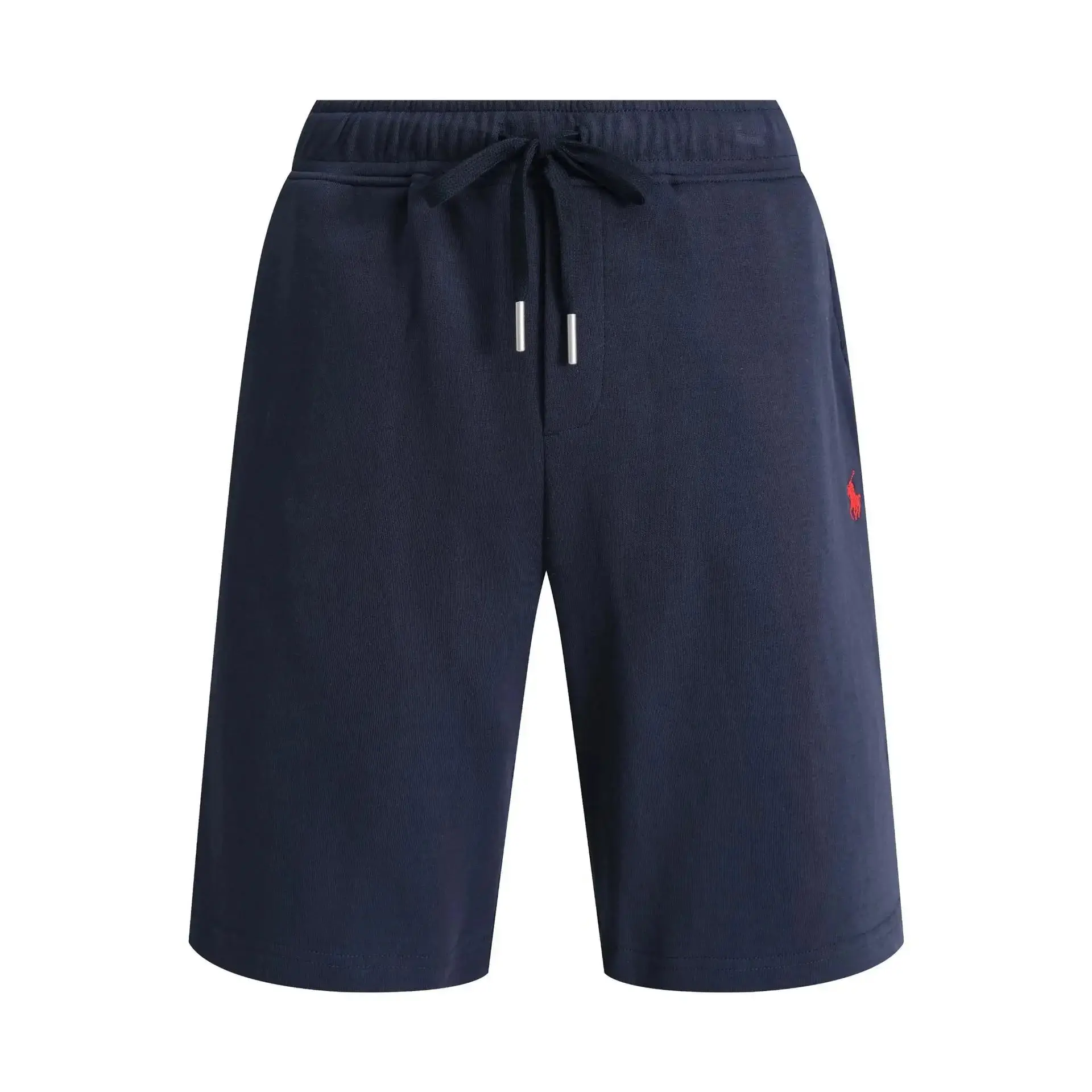 Shorts in navy blue and red logo