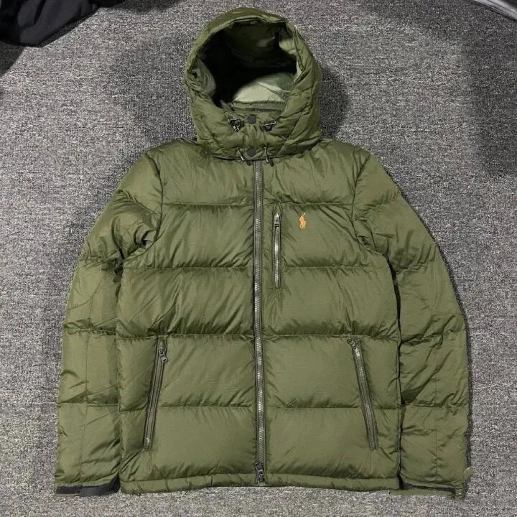 Military green down cotton jacket