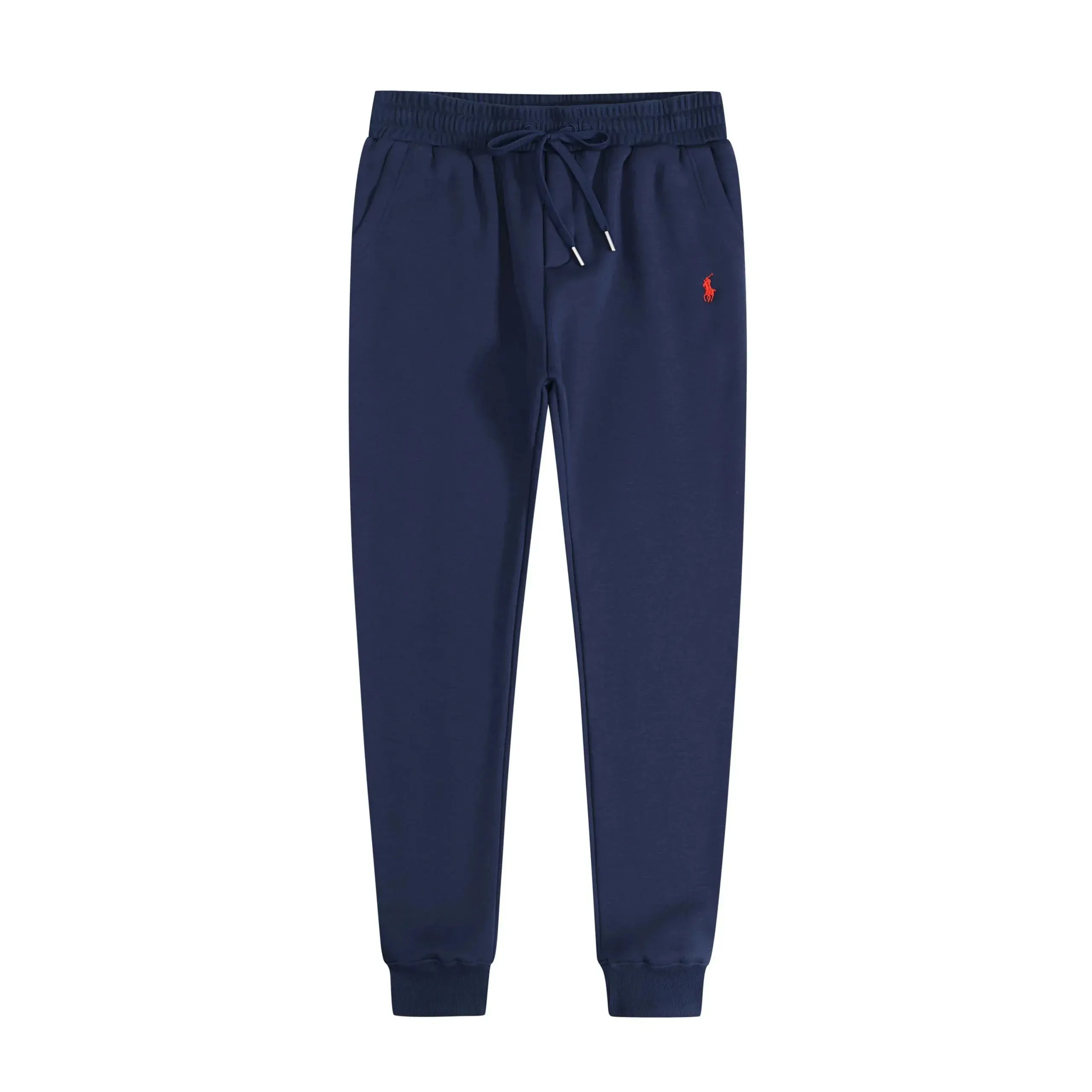 Blue and red label pants
