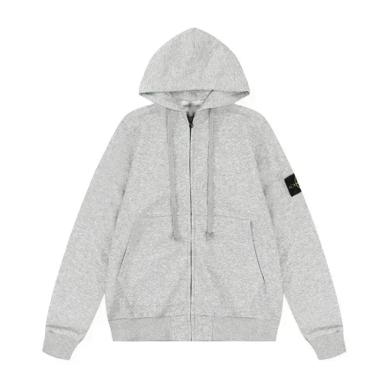 Light gray cardigan hooded